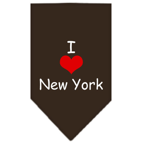 I Heart New York Screen Print Bandana Cocoa Small